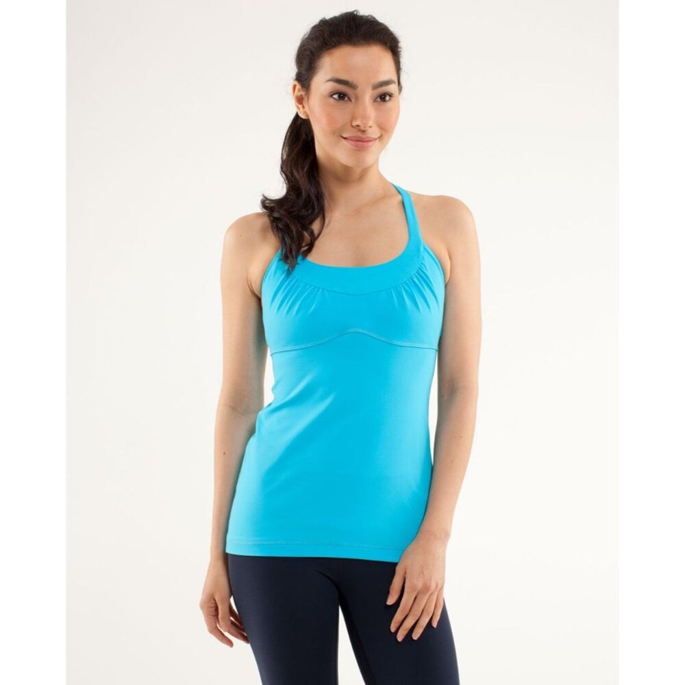 Lululemon Scoop Me Up Tank II Size 8/10 Luan Light WIC71S Spry Blue Strappy - Picture 14 of 14